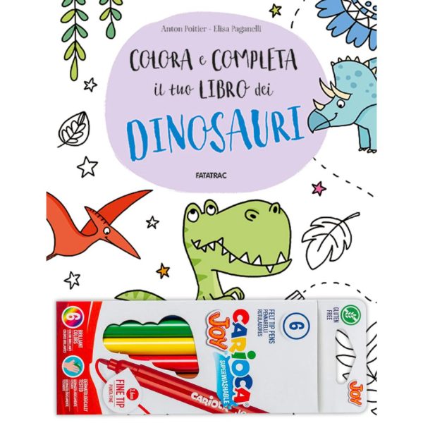 Libro Colora e Completa Il Tuo Libro dei Dinosauri
