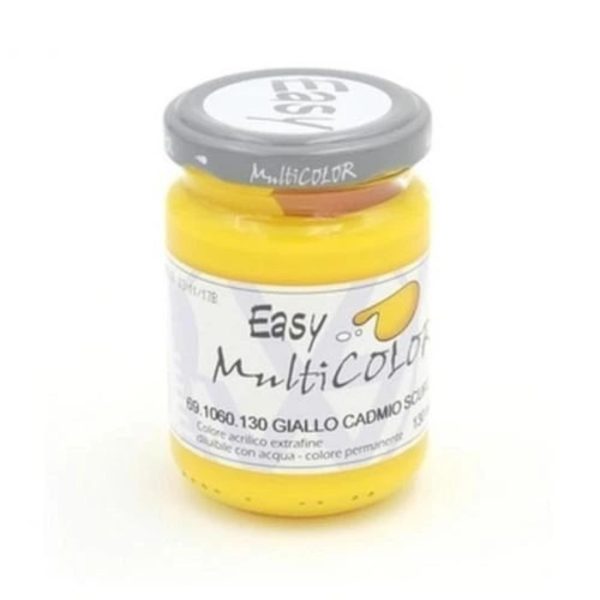 Colore Acrilico Easy Multicolor 130 ml - Giallo Cadmio Scuro