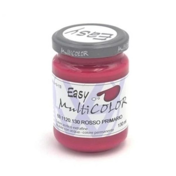 Colore Acrilico Easy Multicolor 130 ml - Rosso Primario