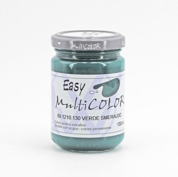 Colore Acrilico Easy Multicolor 130 ml - Verde Smeraldo