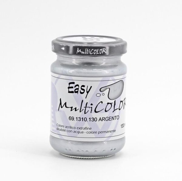 Colore Acrilico Easy Multicolor 130 ml - Argento