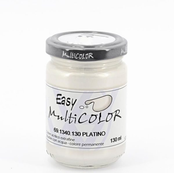 Colore Acrilico Easy Multicolor 130 ml - Platino